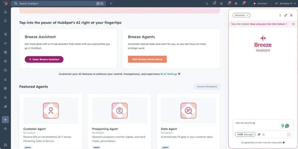 HubSpot Breeze Assistant